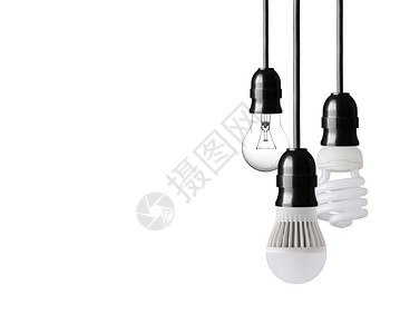 白色灯泡节能和LED发明进化力量图片