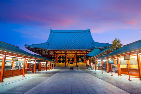 美丽的亚洲人宝塔日本东京浅usa地区见山寺夜日本东京图片