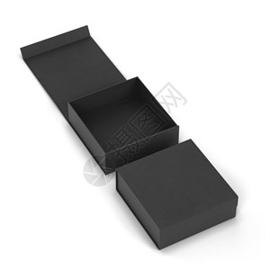 单身的标签白色背景上孤立的空白磁盒套件3d插图黑色的图片