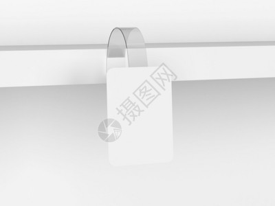 墙优质的店铺市场货架模型3d插图中白色背景所孤立的空白瓦布勒标签图片
