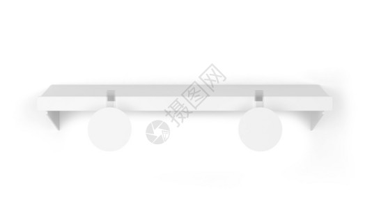 价钱市场货架模型3d插图中白色背景所孤立的空白瓦布勒标签晋升摇晃的图片