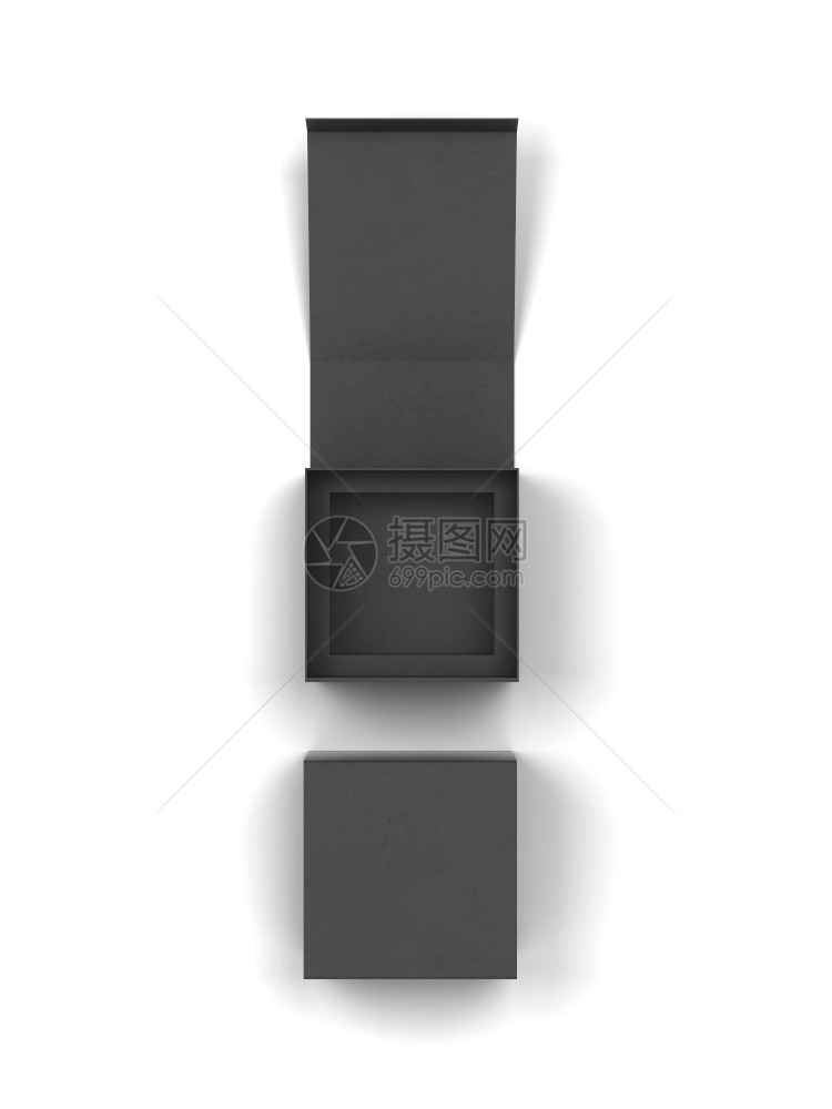 覆盖白色的裹背景上孤立的磁盒3d放大图示空白包装模型图片