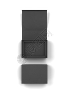 纸空白的购物色背景上孤立的磁盒3d放大图示空白包装模型图片