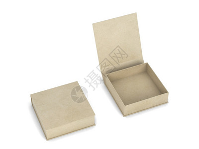 标签白色背景上孤立的空白箱包装模型3d插图商业的盒子图片