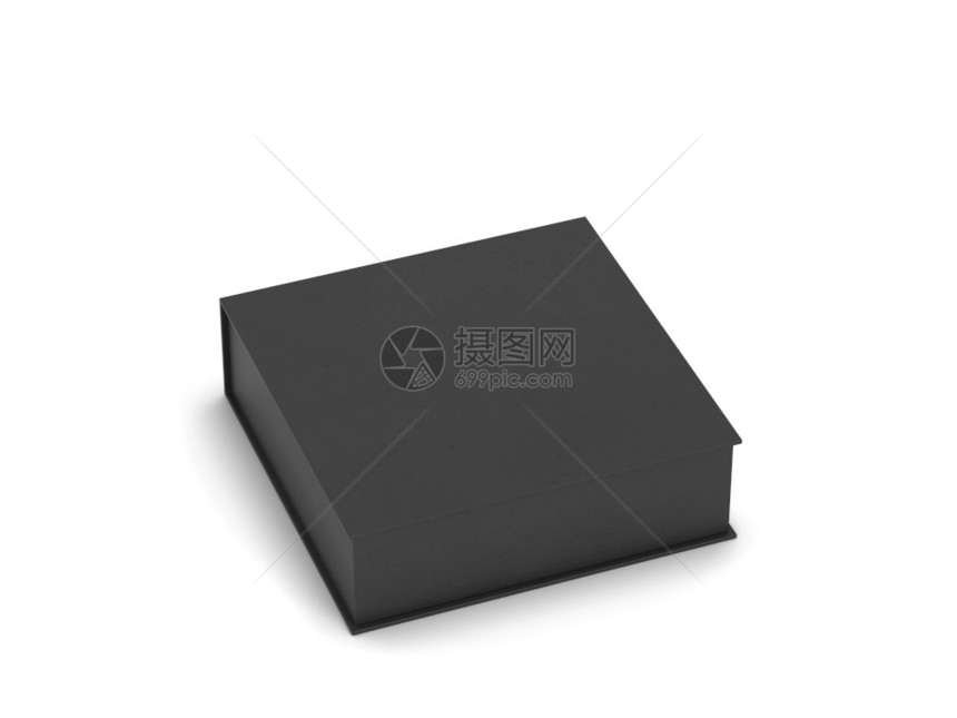白色背景上孤立的空白箱包装模型3d插图包裹盒子图片