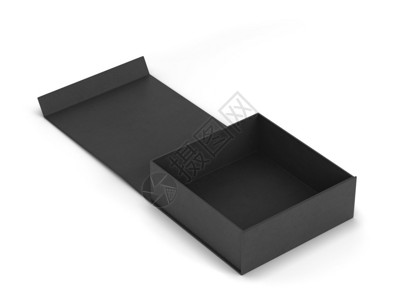黑色的白背景上孤立的空白磁盒套件3d插图店铺图片