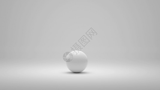 白色背景的孤球体3D说明数字的目反射图片