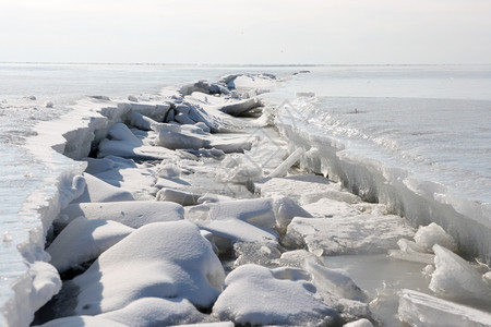 冷若冰霜寒冷的冬季结成冰的河背景
