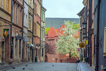 老镇的波兰华沙城2019年4月日波兰Warsaw城市图片