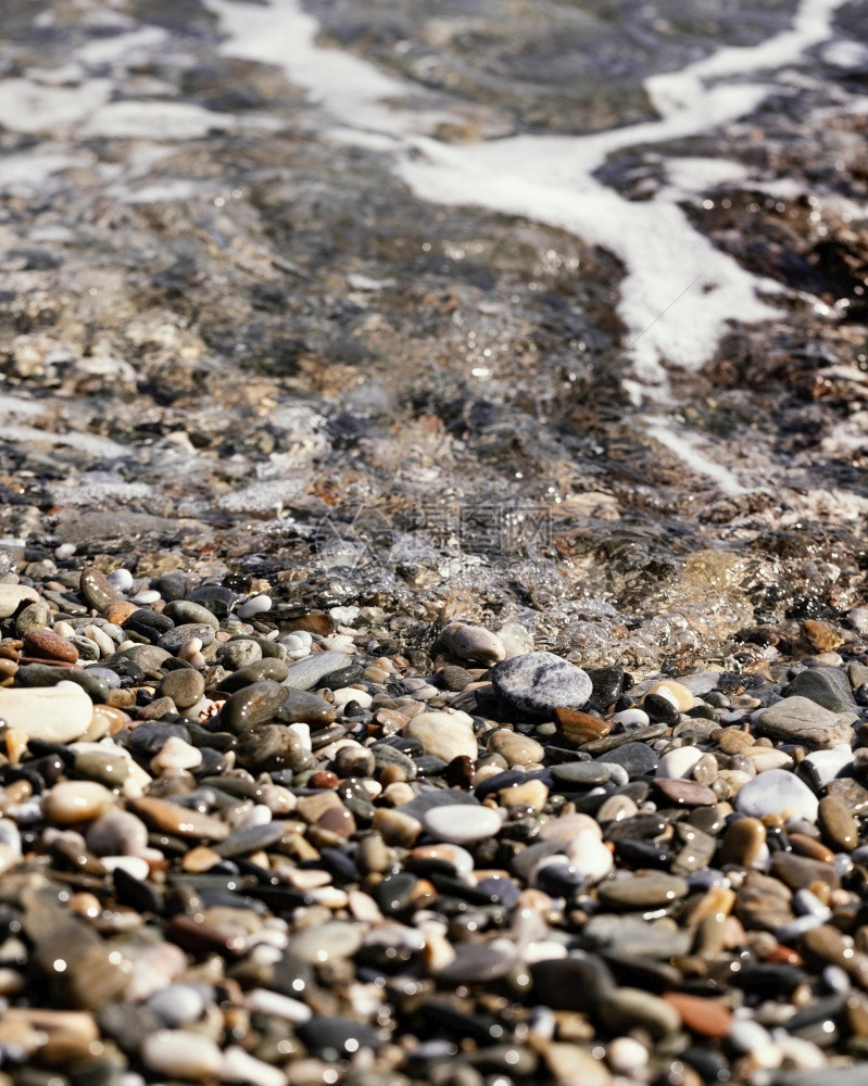 户外禅安排石头海滩自然图片