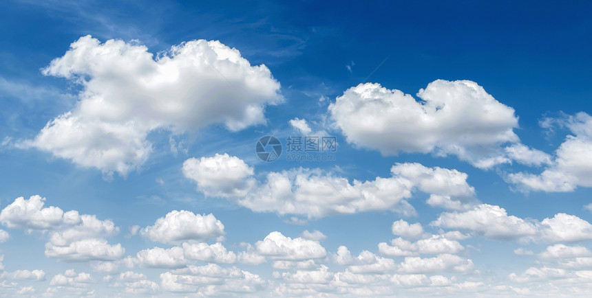 天堂环境蓝色空有白云地平线图片