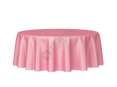粉色圆形插图白背景孤立的空圆桌面三色插图桌子装饰风格背景