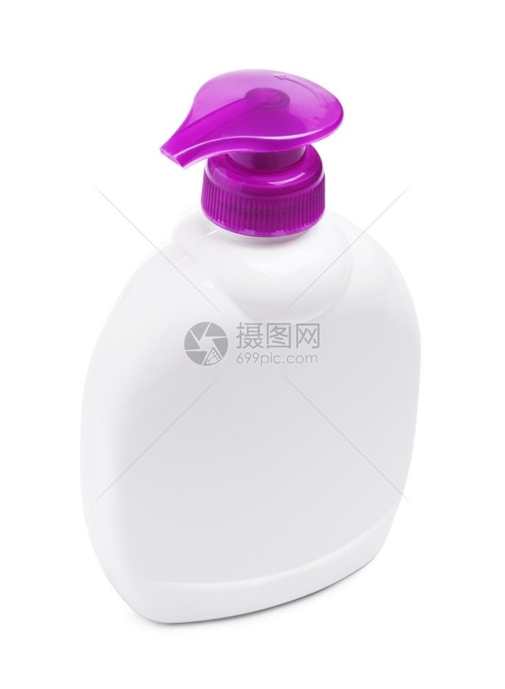 家庭以白色隔绝的液肥皂塑料瓶卫生图片