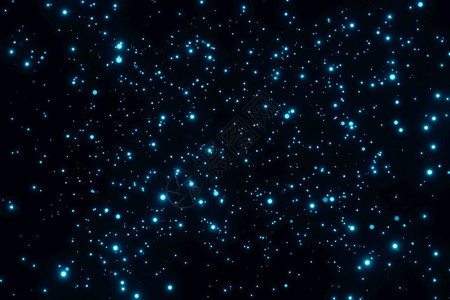 圣诞节魅力黑色背景3D涂黑时闪亮的蓝色粒子火花图片