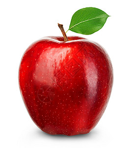 孤立在白色背景上的成熟红苹果饮食营养丰富夏天图片