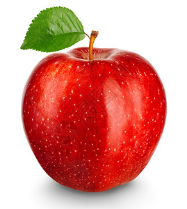 孤立在白色背景上的成熟红苹果完美的饮食红色图片
