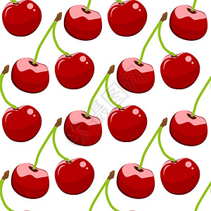 香醇红葡萄酒图片绿色无缝背景白的樱桃墙纸有一张无皮缝背景的图片白樱桃健康美味的插画