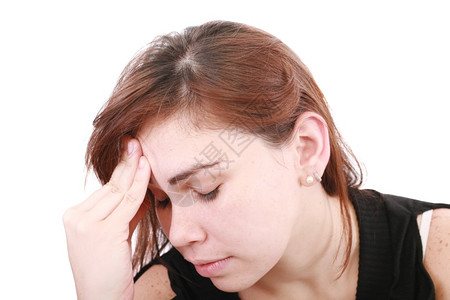 头痛挫折一种疼的女人图片