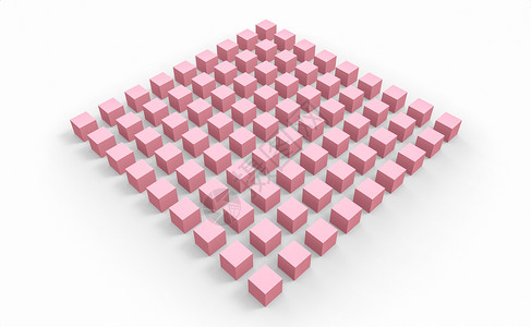 落地成盒柔软的艺术3d将粉红幼崽盒以方格组形状设计成白地板背景的方格组合形状粉彩设计图片