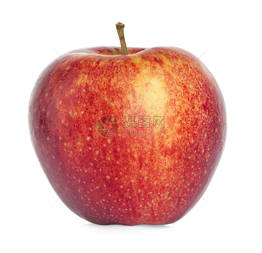 节食自然生的白色背景上孤立的红色苹果图片