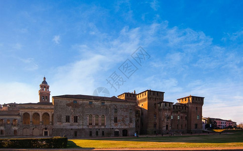 伦巴第城市的中世纪堡垒意大利冈萨加圣乔治城堡曼图阿托瓦图片