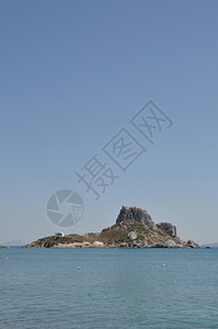 希腊科斯岛美丽的Kefalos村凯法洛斯海景地中图片