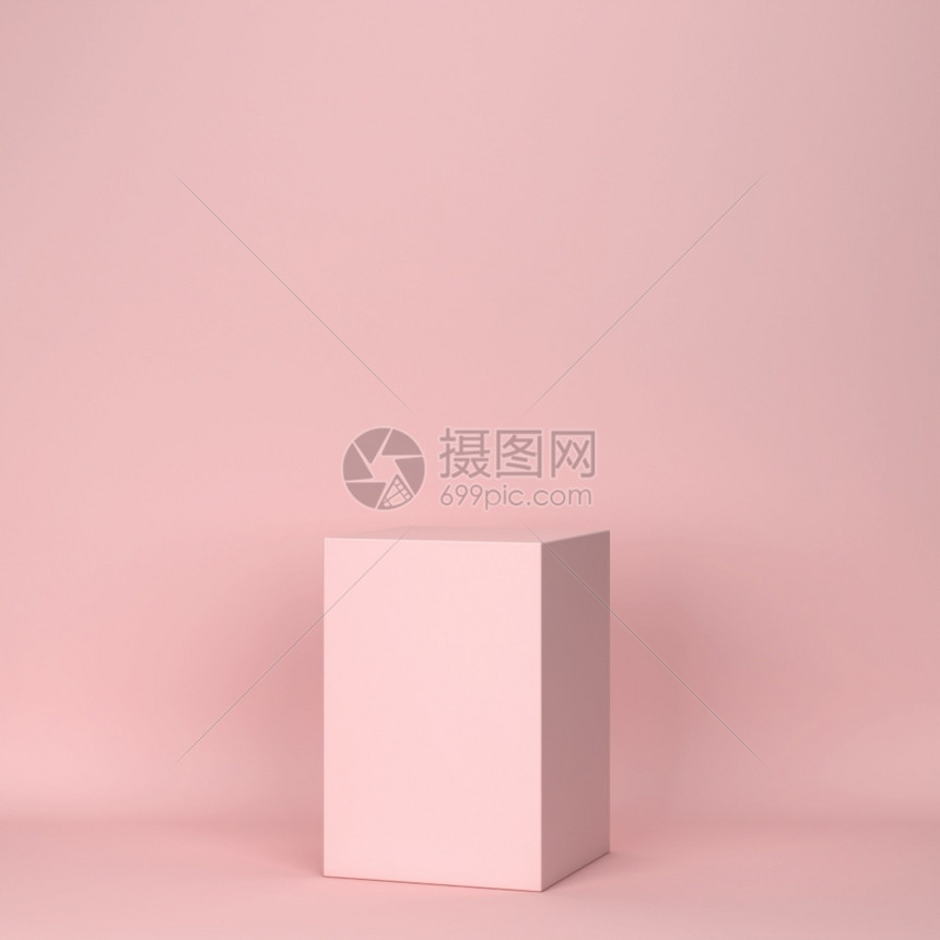 目的简单讲台站最小场景3d插图粉彩小样图片