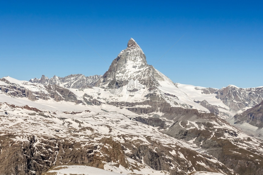 高山地标蓝色天空的山马蓬瑞士泽特阿尔卑斯山脉冒险图片