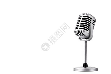 哥式ok技术白色背景上分离的反转式麦克风嗓音单身的设计图片