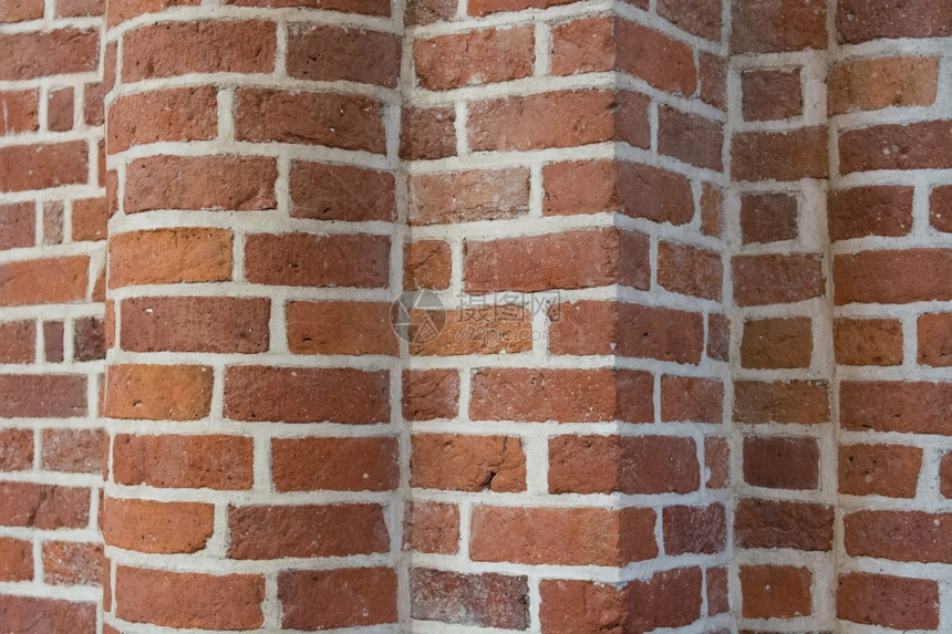 质地砖布墙背景带有列外形状的砖布墙背景阿尔滕堡红色的图片