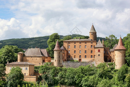 老的法国博乔莱斯雅诺城堡法语葡萄园图片