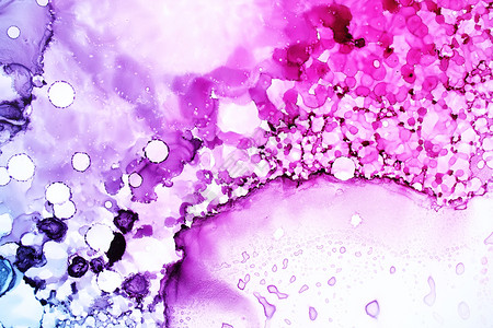 体液运动原酒精墨画宏观照片抽象背景的部分内容包括紫红色图片