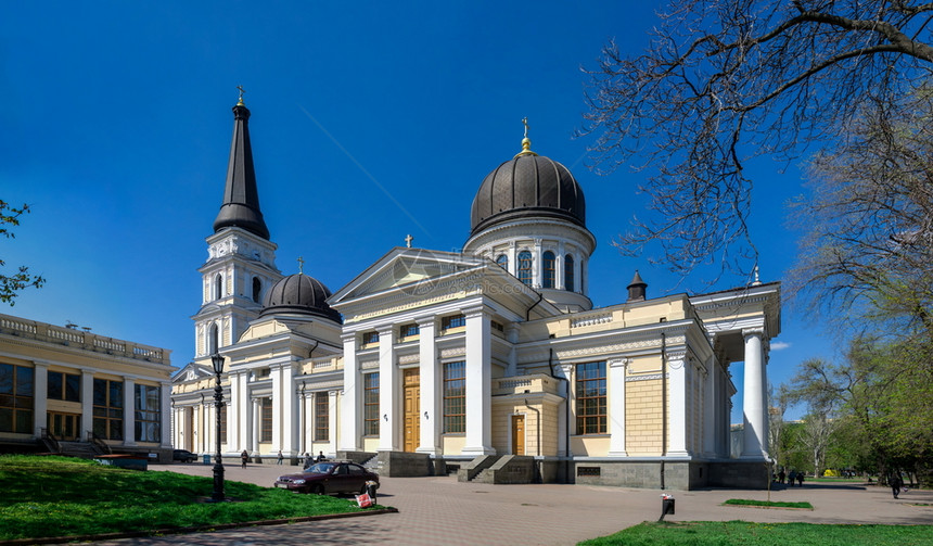 乌克兰敖德萨06192乌克兰敖德萨变形大教堂乌克兰敖德萨变形大教堂城市历史树木图片
