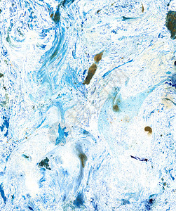 古代东方绘画技术Marble纹理漂亮图案马布林背景蓝色和硅油混合涂料丰富多彩的美丽墙纸图片