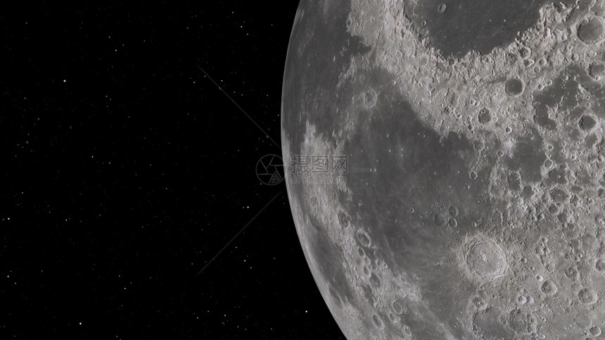 月亮发光的3D月球轨道的成像美国航天局提供的这一图像元件月球在空间背景下有明亮的弹坑和月球土壤陨石坑图片