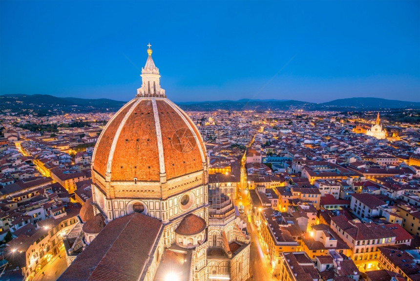 菲奥雷从意大利最高视图的佛罗伦萨天际视图历史意大利语图片