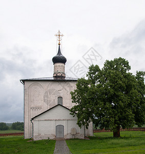 历史的传统俄罗斯弗拉基米尔地区德克沙的鲍里斯和格莱布教堂152年由尤里多尔戈鲁基创立背景图片