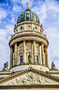 柏林法国大教堂2015年月日蓝色的历史晴天高清图片