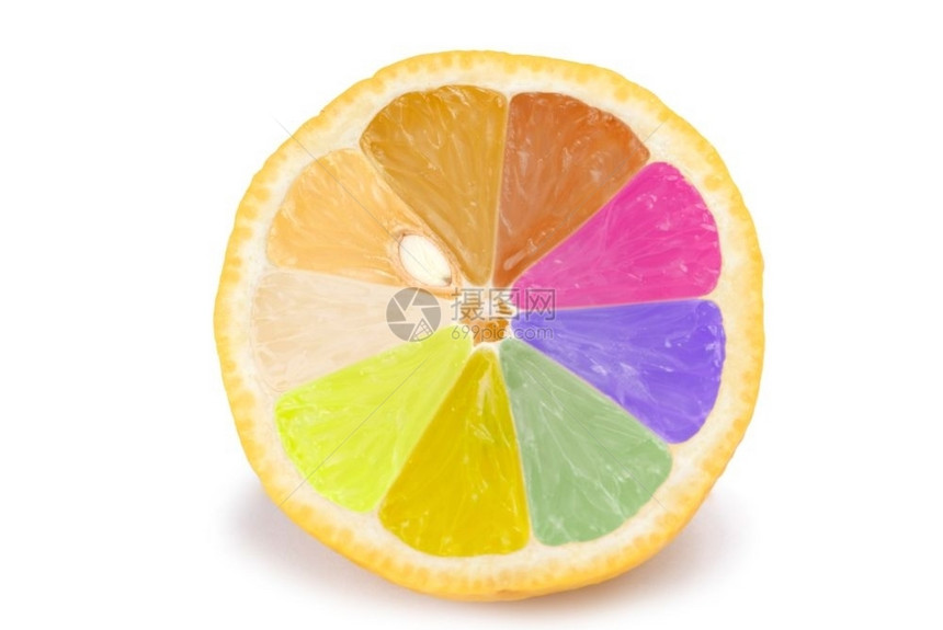 彩色的橙子图片