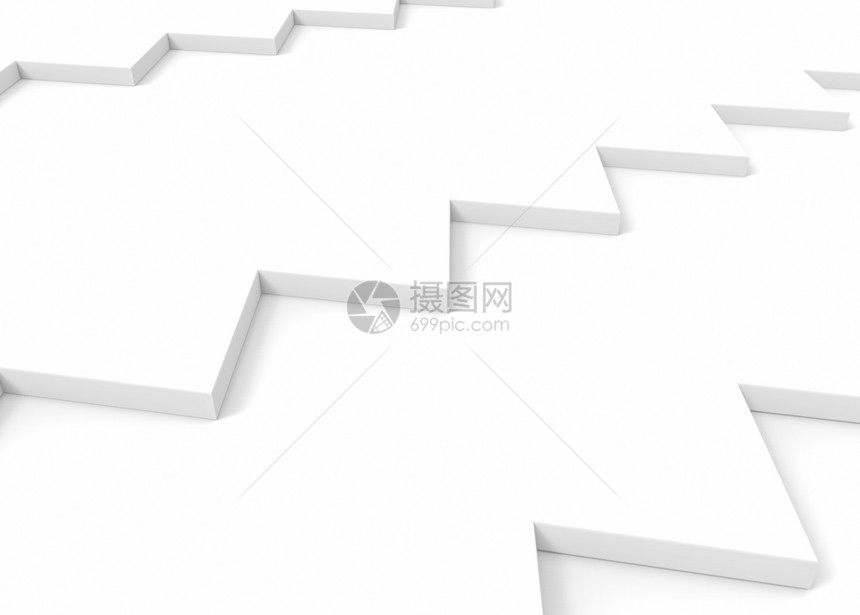 白色的3d形成现代白色zigzag波面板背景墙阴影图片