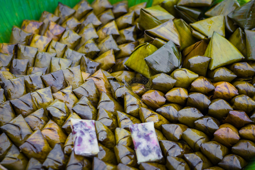 食品豆煮米饭是泰国的美味食物每图片