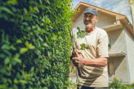 修建植物园艺的园丁图片