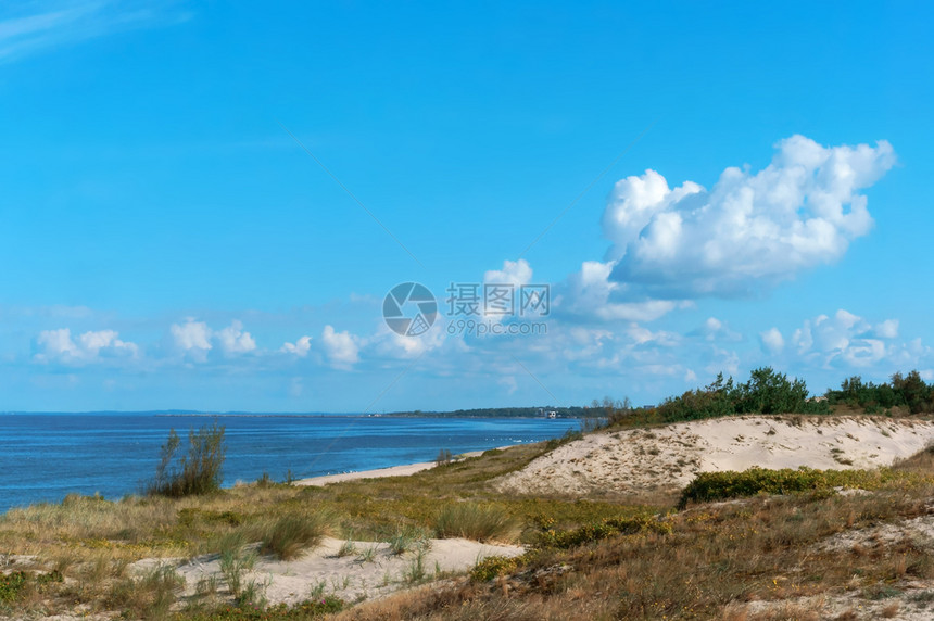 夏天的海边沙丘夏天海边晚上风景天气图片