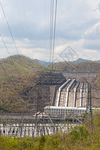 电线杆和发厂输塔从发厂输的站信号塔工业的环境图片