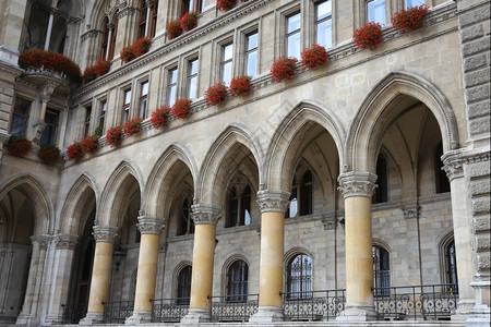 正方形Rathaus维也纳市政厅奥地利维也纳颜色城堡图片