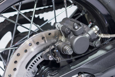 车轮摩托磁盘刹系统运动新的图片