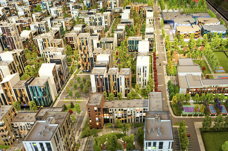 市场美丽的微型城市公寓住宅区布局城市住宅区布局一种图片
