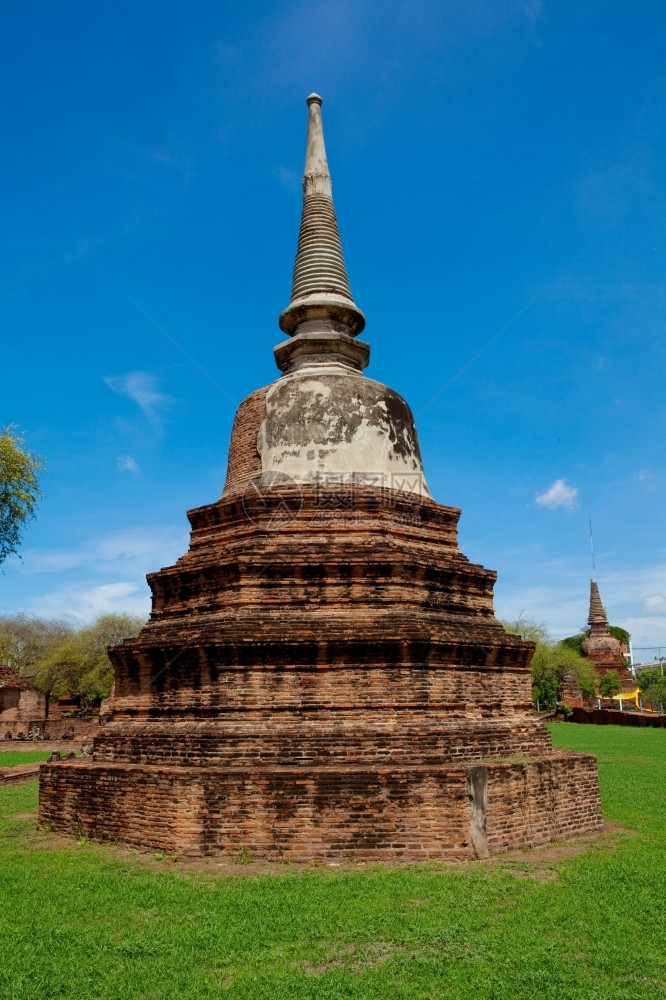 历史古代泰国阿尤塔亚地标佛教徒图片