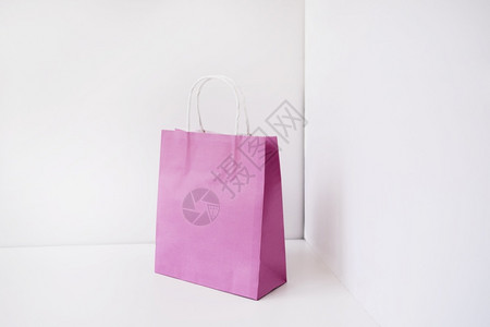 开花粉色购物袋艺术丰富多彩的图片