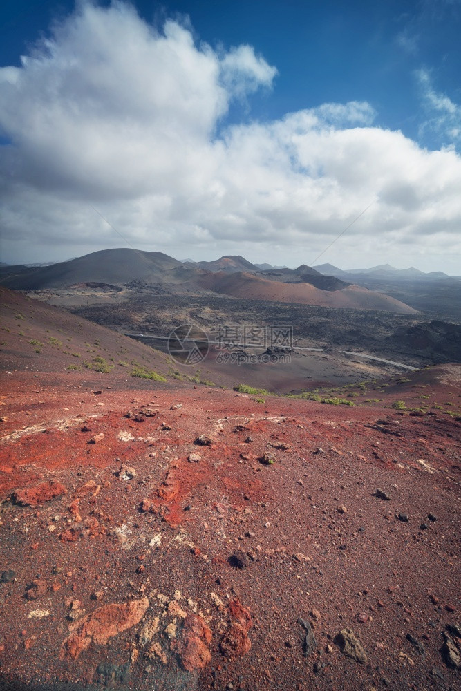 吸引力橙西班牙金萨罗特兰岛蒂曼法亚公园的神奇火山景观和熔岩沙漠旅行图片